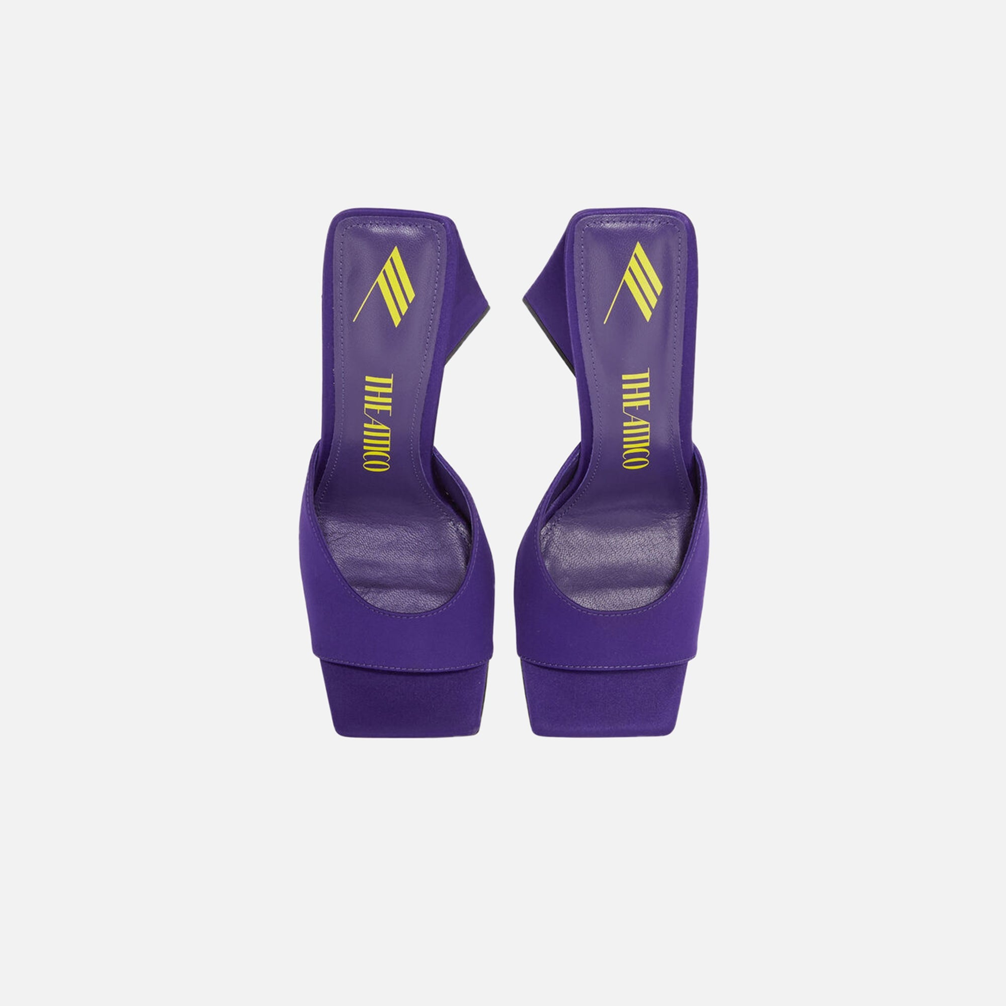 【関税込み】The Attico パープル ミニ Devon ミュール The Attico: Purple Mini Devon Mules | SSENSE
